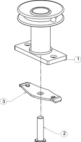 Blade Adapter Diagram and Parts List for SC300HW (12ABB2M5709)(2017) Cub Cadet Lawn Mower